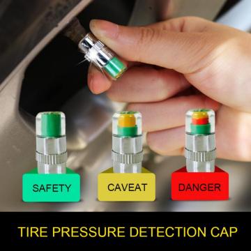 4pcs/Lot Tire Pressure Monitor Pressure Gauge Cap Sensor Indicator Alert Monitoring Tools Kit Cap Tire Pressure Gauge TXTB1