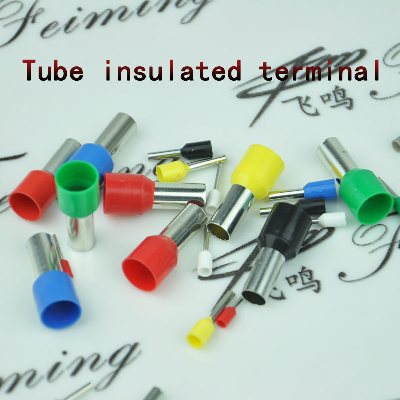 1000 PCS E0308 Tube pre-insulating terminal insulated cable wire connector crimp terminal (type TG-JT) AWG #24 VE0308