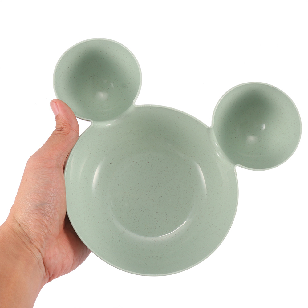 Rice Feeding Bowl Plastic Snack Plate Tableware Kid Cartoon Mouse Mickey Bowl Dishes Lunch Box Kid Baby Children Infant Baby