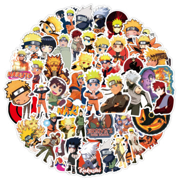 50 Pcs Anime Naruto Graffiti Stickers for Notebook Skateboard Luggage Car Laptop Fridge DIY Decal Waterproof Sticker Kids Toys