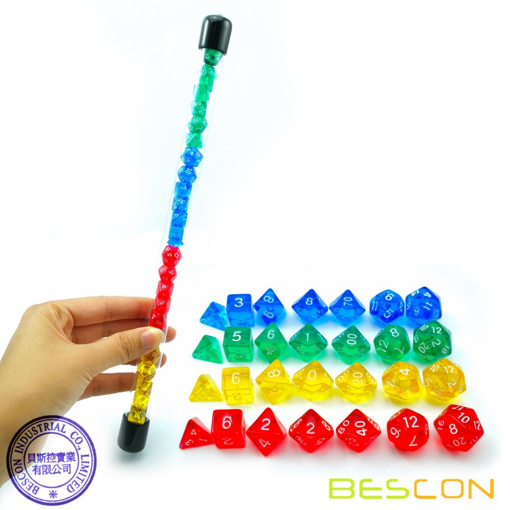 Rainbow Mini Dnd Dice Tube Set 3