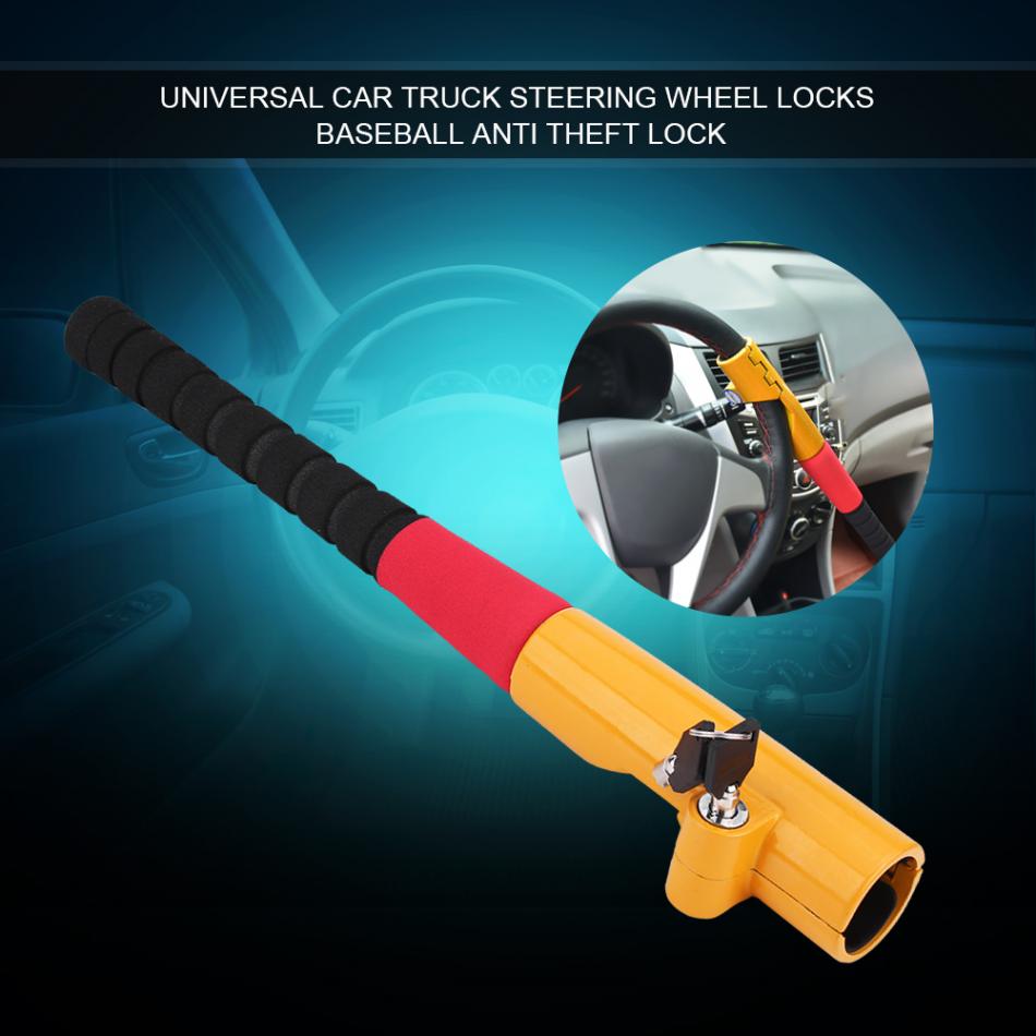 Steering Wheel Locks Baseball Anti Theft Lock With 2 Keys With Tough-steel Construction Universal
