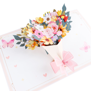 Flower Bouquet Special Occasion Pop Up Card