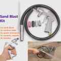 7Pcs Abrasive Sand Blasting Gun kit 1 ceramic nozzle 1 steel nozzle 1 Sand Suction Pipe Industrial Sandblaster Gu n