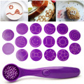 New Magic Spice Spoon Food Decorating Tools 16 Different Images Decor Coffee Cake Foods Piping Spoons Funning Kitchen Suppliers