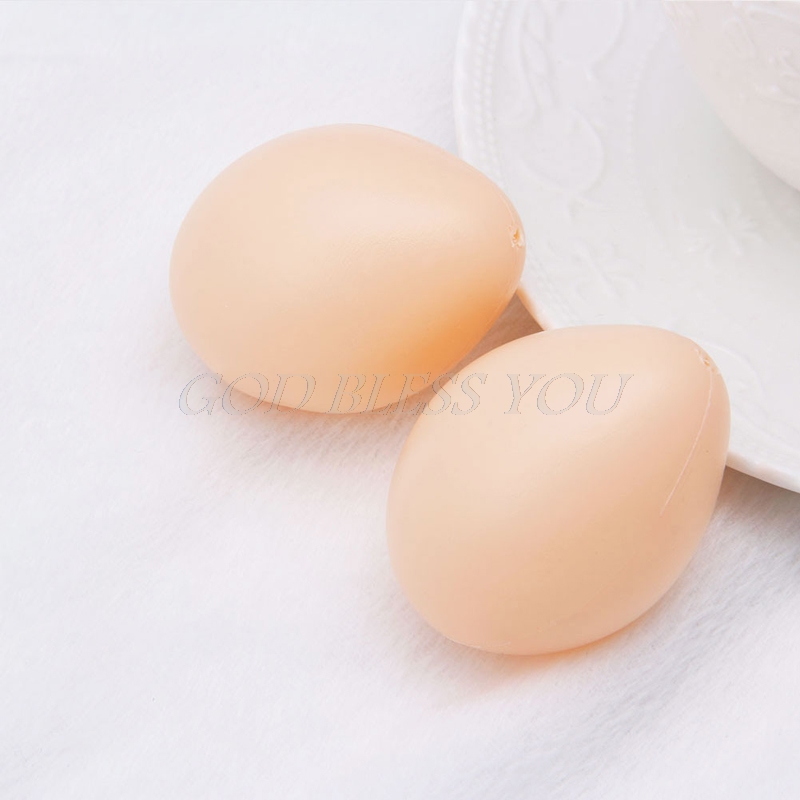 5PCS Plastic Fake Chicken Egg Simulation Poultry Layer Coop Hatching Drop Shipping