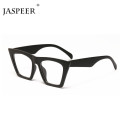 JASPEER Women Square Eyeglasses Frames Vintage Transparent Lens Eye Glasses Decoration Eyewear Cat Eye Optical Frame