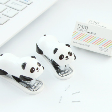 1 pcs Cartoon Mini Panda Stapler Set School Office Supplies Stationery Paper Binding Binder Book Student learning supplies