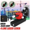 Green/Blue Light 4-line Laser Level 360 Degre Horizontal And Vertical 3D Level Self-Leveling Powerful Visibility 532nm Wavelengt