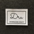 Customized Woven Labels Main Shirt Neck End Folding Garment Tag Label For Clothes