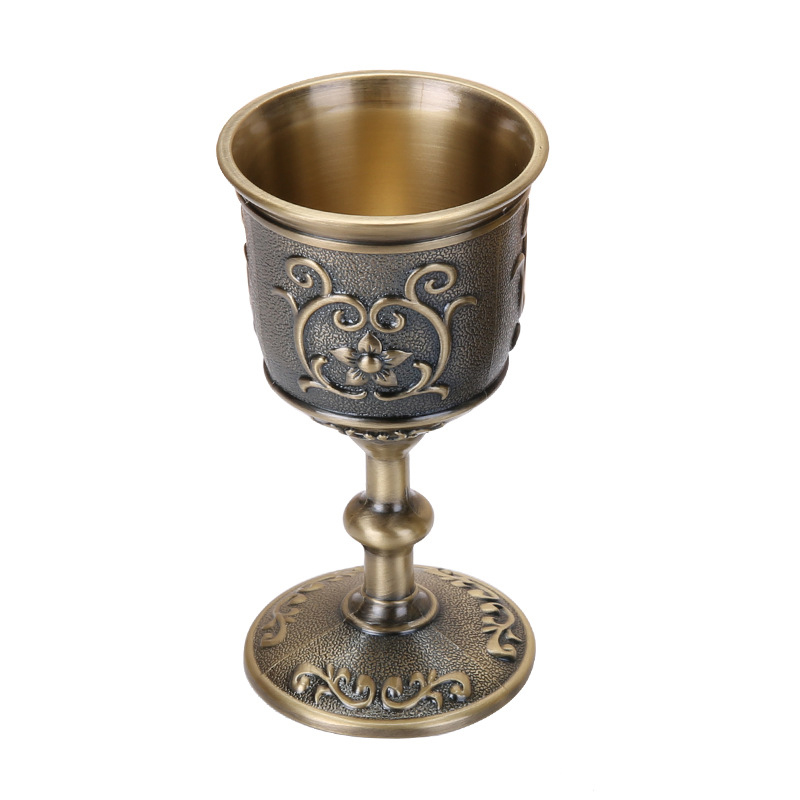 Brand New And High Quality Vintage Zinc Alloy Chalice Wine Goblet Cups Vintage Drinkware Decor Gifts Wine Glasses Drinking