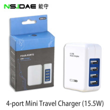 Portable USB multi-port charger