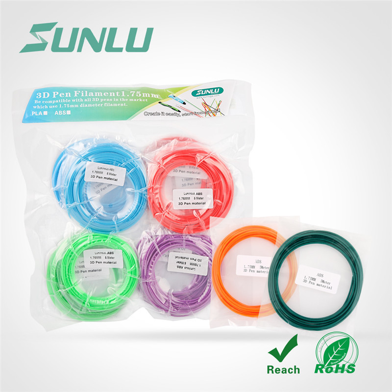 PCL 1.75mm Filament 5m for 3D Pen Refilling Low Temperature Printing Material Random Color 3D Scribble Pen Refilled Filaments