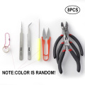 New 8pcs/set Jewelry Making Tool Kits Pliers Set with Round Nose Plier Side Cutting Pliers Wire Cutter Scissor Beading Tweezers