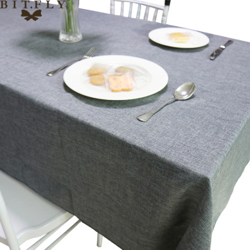 Imitated Linen Tablecloth Gray Khaki kitchen table Decorative Waterproof Oilproof Rectangular Table Cover Tea Table Cloth