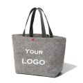 Wholesale 500pcs/Lot Recycle Wool Felt Fabric Shopping Bags Customized Gift Boutique Eco Tote-Bag with Logo Printing