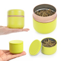 1PC Mini Tea Can Travel Portable Flower Tea Packaging Sealed Cans Metal Trumpet Creative Black Tea Small Tea Cans Tin Box