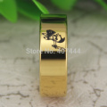 YGK Tungsten Ring YGK JEWELRY Hot Sales 8MM Gold Color Pipe The New Zelda Super Men's Fashion Tungsten Wedding Ring