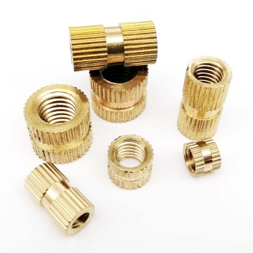 10/50pc M2 M2.5 M3 M4 M5 M6 M8 M10 Solid Brass Copper Injection Molding Knurl Thread Insert Nut Nutsert Embedded Nut Double Pass