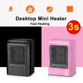500W Portable Safety Office Heater Black US EU Plug Mini Electric Heater Ceramic Hot Fan Home Winter Warmer Fast Heating Stove