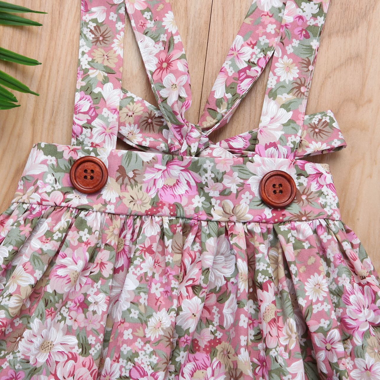 Newborn Toddler Baby Girls Floral Party Princess Bib Strap Skirts Outfits