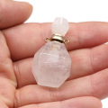 1pcs Natural Stone Connector Charms Semi-precious Stone perfume Bottle Double Hole for Nacklace Accessories Jewelry Making DIY