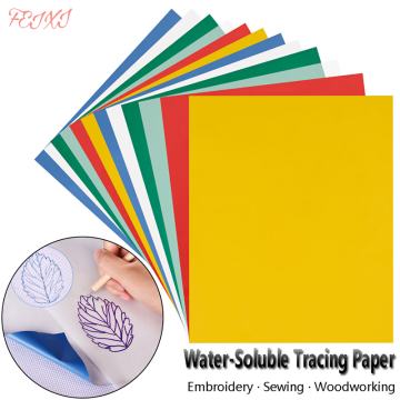 10PCS Handmade Embroidery Transfer Paper With Iron Pen Kit For Craft-Carbon Water-Soluble Tracing Paper For Sewing DIY Tools