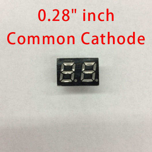 Free shipping (10Pcs/lot) Wholesale 0.28" inch 2 Digits 7 Seven Segment Red Light LED Numeric Digital Display,Common Cathode