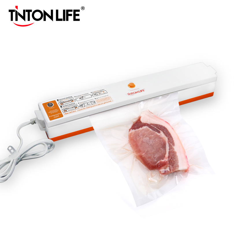 TINTON LIFE 110V/220V Household Food Vacuum Sealer Packaging Machine Vacuum Packer Film Sealer Including 15Pcs Bags