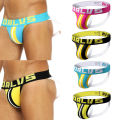New arrival sexy casual Men Briefs Jock Strap Breathable Underwear Backless Jockstrap Underpant Thong Black Blue Pink Yellow
