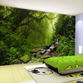 Custom Photo Mural Wallpaper Non-woven 3D Forest Landscape Wall Painting Living Room Bedroom Wall Decorative Murals Wallpaper