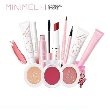 MINIMEL Full Makeup Set Face Primer Concealer Foundation Blush Waterproof Eyeliner Mascara eyebrow pencil Matte Lipstick