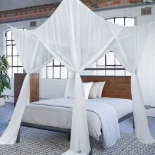 100% Cotton Moustiquaire Canopy White Black Purple Four Corner Post Home Canopy Bed Mosquito Net Netting Mosquito Net