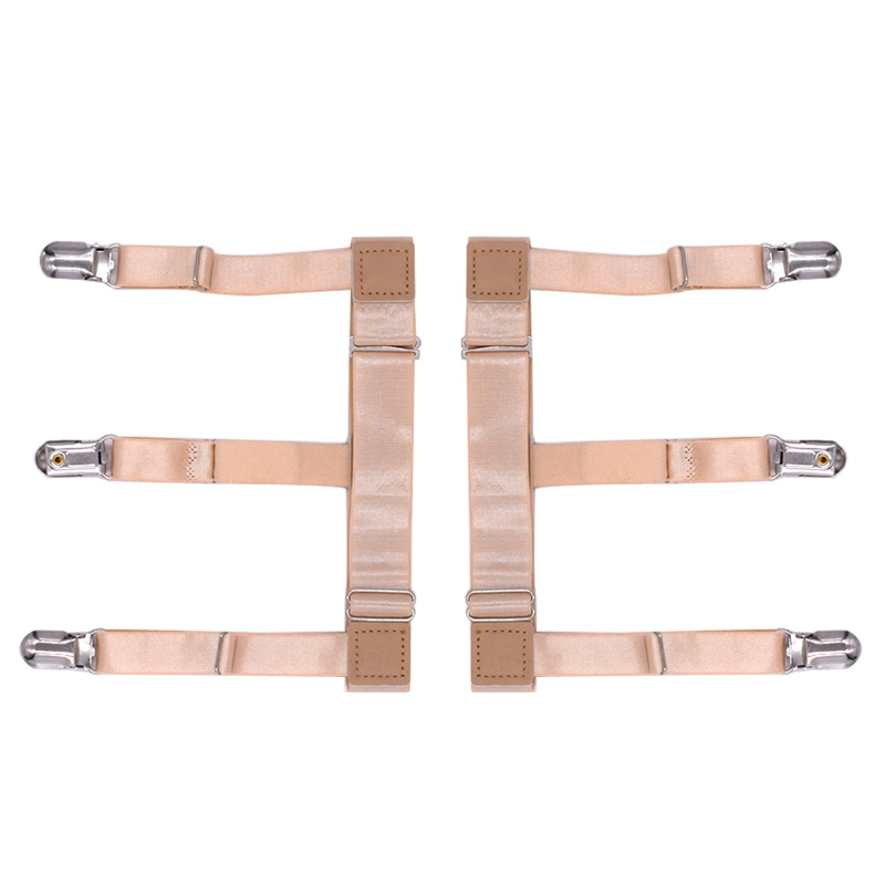 1pair Men Women Shirt Clip Garter Holder Suspenders Wrinkle Proof Leg Ring Hoisting Socks High Elastic Thickening Garter Belts