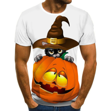 Funny pumpkin lantern series men's T-shirt Halloween theme tops 3D printed fashion short sleeve summer round neck casual shirt