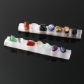 2Pcs Natural Selenite Rough Sticks With 7 Chakra Gravel Mini beads Minerals Specimen Healing Gift