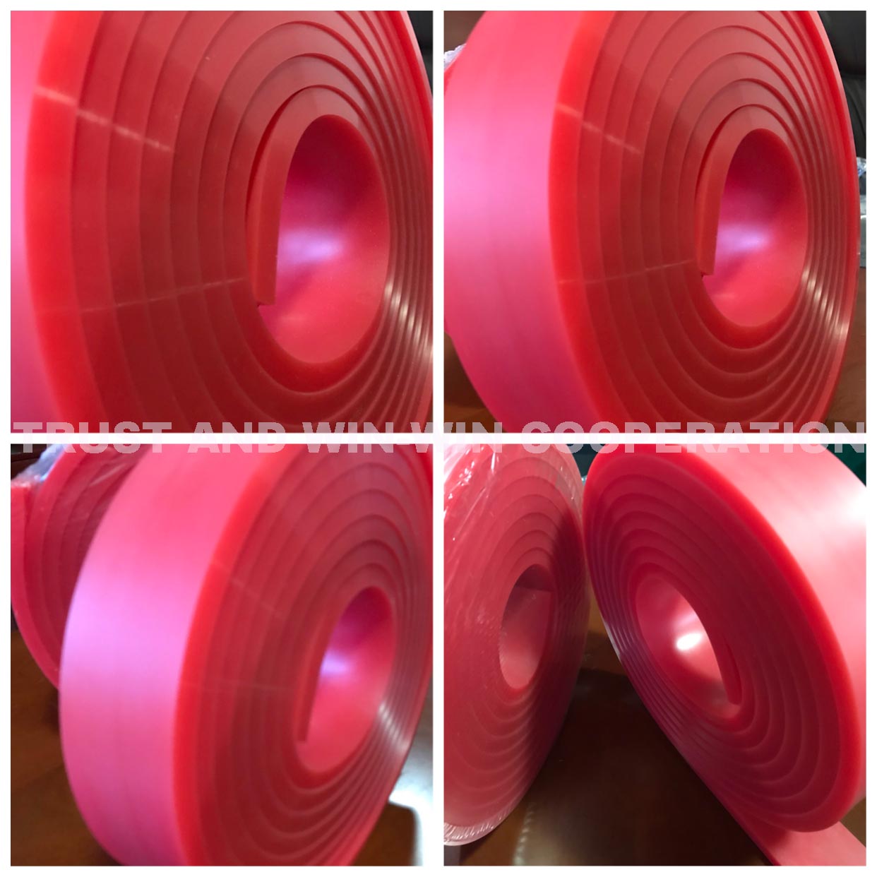 FREE SHIPPING ! Red 50mm*9mm*4m!!! Screen Printing Flat Squeegee Rubber Red_60A Durometer