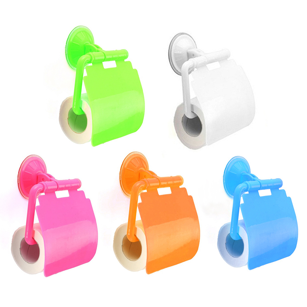 Wholesale Waterproof Plastic Toilet Bathroom Kitchen Wall Mounted Roll Paper Holder Home Decoration 5 Colors