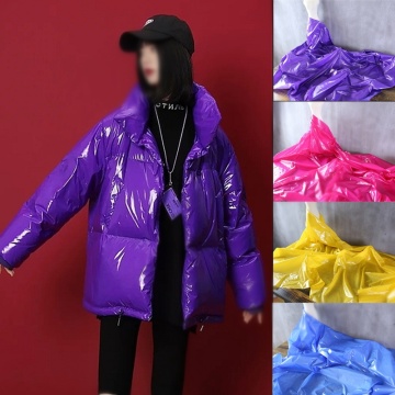Color thin light windproof waterproof drillproof down jacket fabric clothing cotton clothing bright pearlescent fabric wholesale