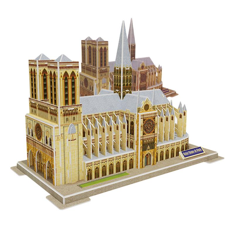 Puzzle 3D model world architecture 3D puzzle paper diy toy