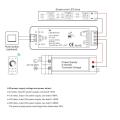 Mini DC 5V/12V/24V 8A PWM Wireless LED Dimmer Controller Switch + Touch RF Remote for Single Color 5050 3528 Dimming LED Strip