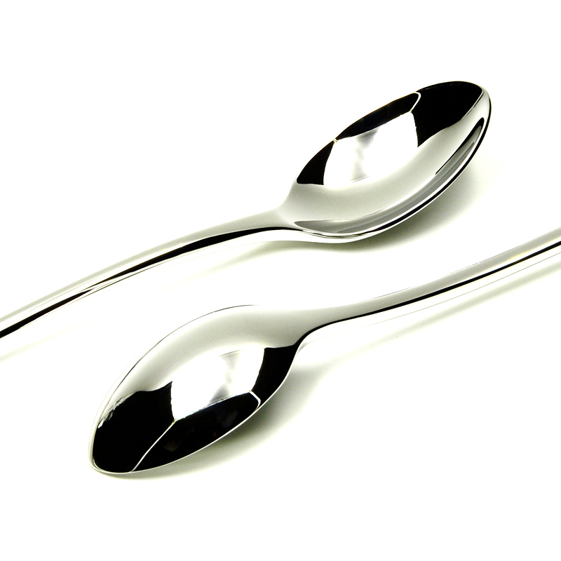 COZY ZONE 6PCS Silver Stainless Steel Spoon Set Long Handle Spoon Nordic Stirring Cocktail Coffee Dessert European Tableware