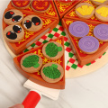 Wood Toys For Children Kids Kitchen Pretend Play Toy Set High Quality Wooden Simulation Pizza Hamburger Baby Early Learning Game