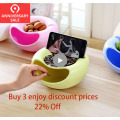 Creative Lazy Fruit Dish Snacks Nut Melon Seeds Bowl Double Layer Plastic Candy Plate Peels Shells Storage Tray Desk Home Decor