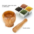 Wooden Garlic Ginger Spice Mixing Grinding Bowl Kitchen Tool Mortar and Pestle Kitchenware