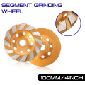 100mm/4inch Segment Grinding Wheel HGS 8 Holes Diamond Grind Cup Disc Concrete Granite Stone Grinder DIY Power Tool