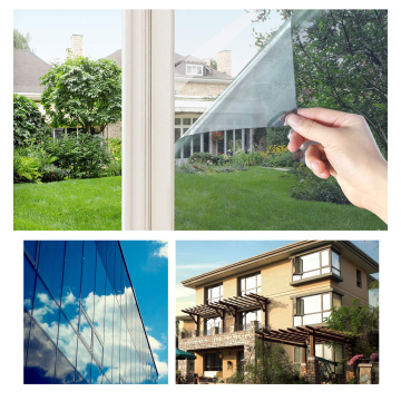 90x500 Cm Heat Blocking Window Film Anti-UV One Way Privacy Self-adhesive Home Window Tint,Screen Stickers,Silver