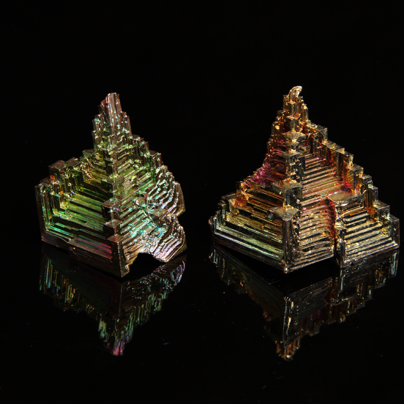 1PC Natural Crystal Rainbow Titanium Bismuth Stone Colorful Metal Beautiful Antimony Ore Specimen Cluster Mineral Home Decor