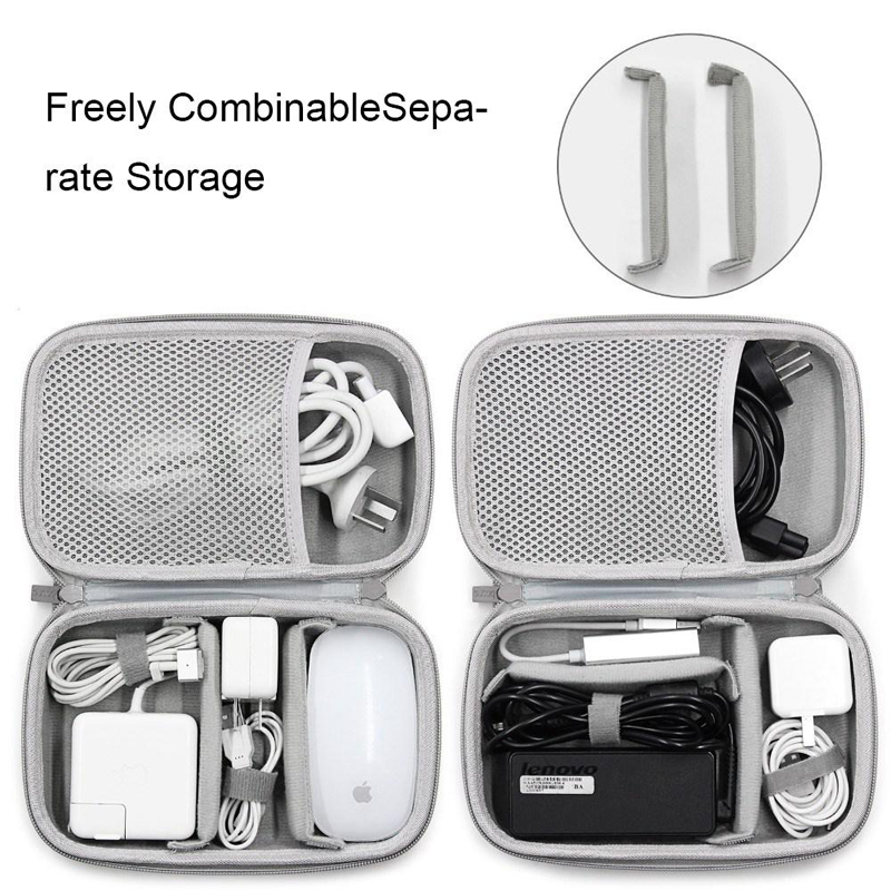 Travel Digital Cable Storage Bag Mobile Power Organizer Bag Electronics Accessories Bag Case for Laptop Power Adapter Storage