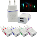 LED USB 2 Port Wall Home Travel AC Charger Adapter For S7 EU Plug 5V 2A for charging Cell phones cameras MP3 players